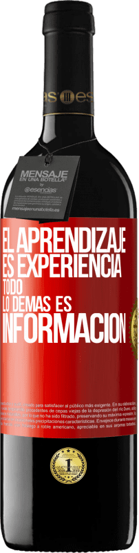 «El aprendizaje es experiencia. Todo lo demás es información» Edición RED MBE Reserva