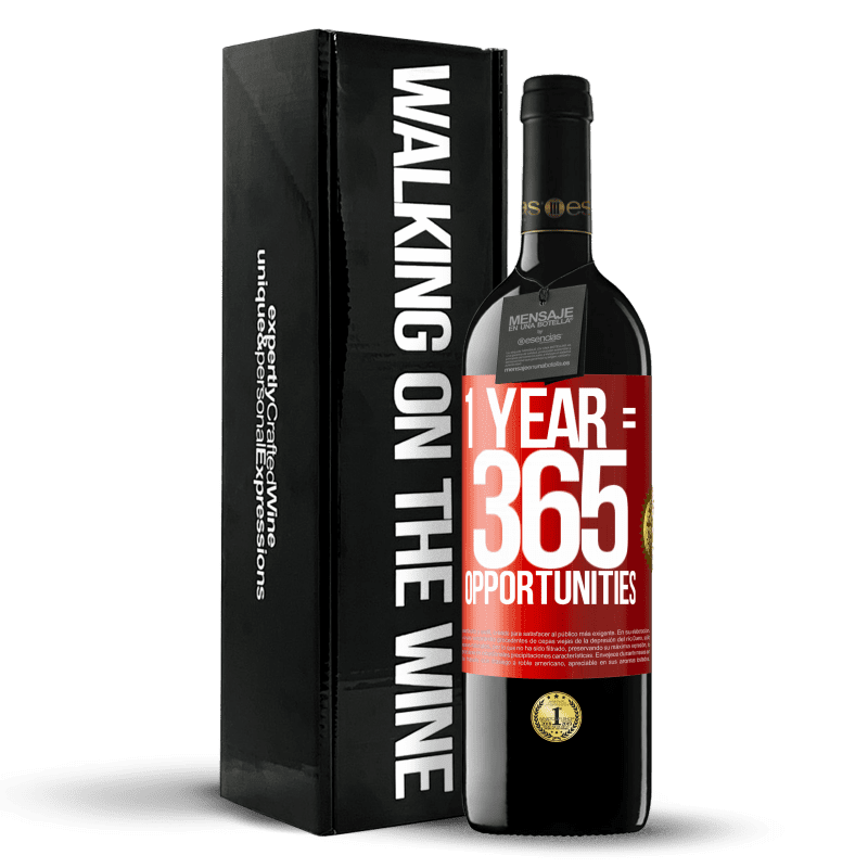 39,95 € Envío gratis | Vino Tinto Edición RED MBE Reserva 1 year 365 opportunities Etiqueta Roja. Etiqueta personalizable Reserva 12 Meses Cosecha 2016 Tempranillo