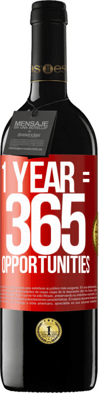 39,95 € | Vinho tinto Edição RED MBE Reserva 1 year 365 opportunities Etiqueta Vermelha. Etiqueta personalizável Reserva 12 Meses Colheita 2014 Tempranillo