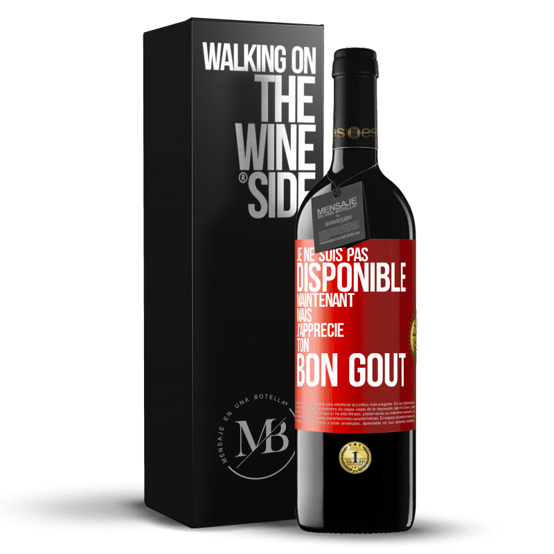 39,95 € Envoi gratuit | Vin rouge Édition RED MBE Réserve Je ne suis pas disponible maintenant, mais j'apprécie ton bon goût Étiquette Rouge. Étiquette personnalisable Réserve 12 Mois Récolte 2015 Tempranillo