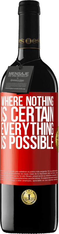 «Where nothing is certain, everything is possible» RED Edition MBE Reserve