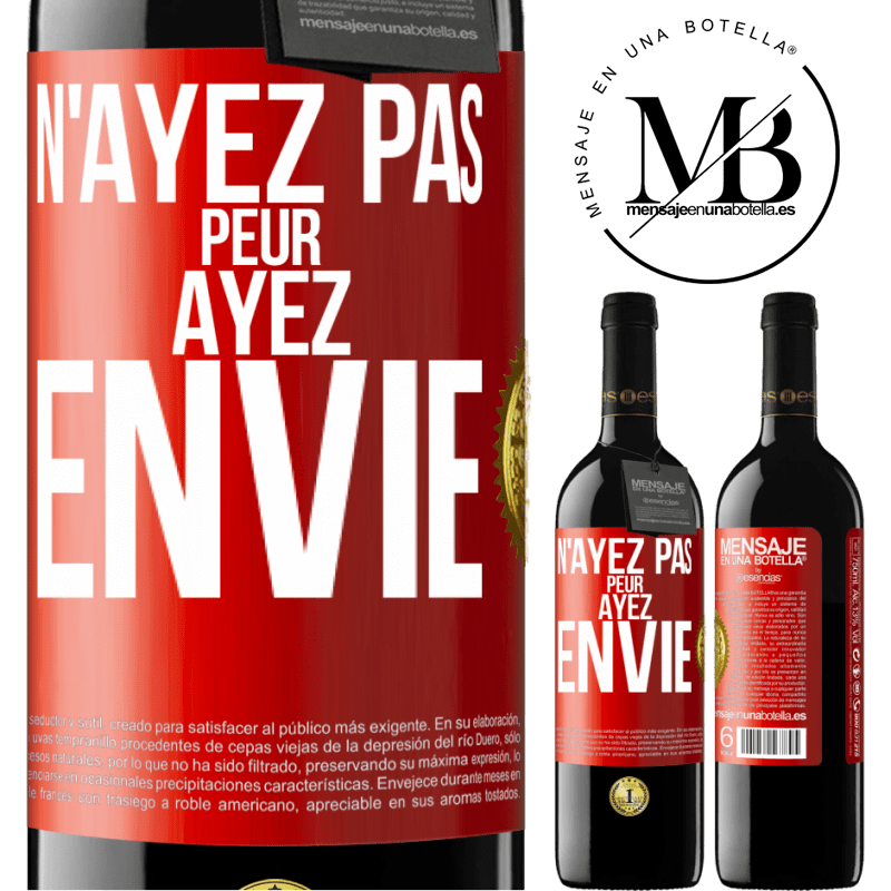 39,95 € Envoi gratuit | Vin rouge Édition RED MBE Réserve N'ayez pas peur. Ayez envie Étiquette Rouge. Étiquette personnalisable Réserve 12 Mois Récolte 2014 Tempranillo