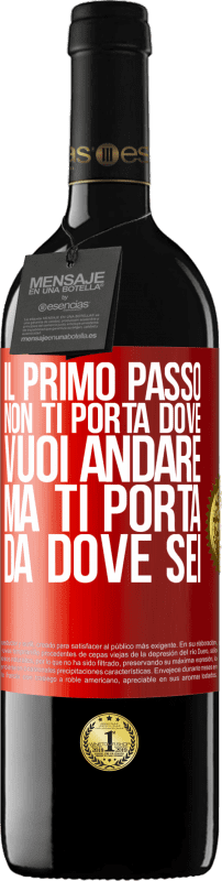 39,95 € | Vino rosso Edizione RED MBE Riserva Il primo passo non ti porta dove vuoi andare, ma ti porta da dove sei Etichetta Rossa. Etichetta personalizzabile Riserva 12 Mesi Raccogliere 2016 Tempranillo