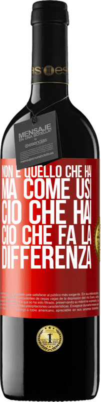 39,95 € | Vino rosso Edizione RED MBE Riserva Non è quello che hai, ma come usi ciò che hai, ciò che fa la differenza Etichetta Rossa. Etichetta personalizzabile Riserva 12 Mesi Raccogliere 2015 Tempranillo