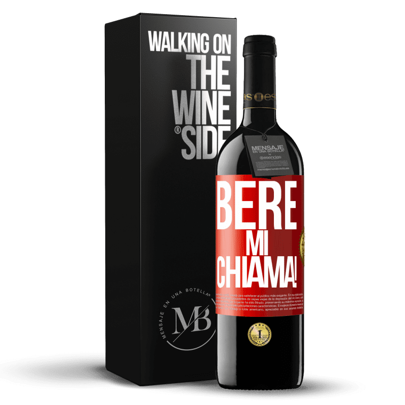 39,95 € Spedizione Gratuita | Vino rosso Edizione RED MBE Riserva bere mi chiama! Etichetta Rossa. Etichetta personalizzabile Riserva 12 Mesi Raccogliere 2015 Tempranillo