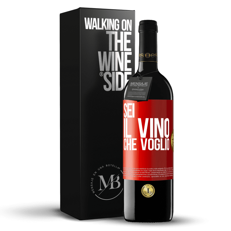 39,95 € Spedizione Gratuita | Vino rosso Edizione RED MBE Riserva Sei il vino che voglio Etichetta Rossa. Etichetta personalizzabile Riserva 12 Mesi Raccogliere 2015 Tempranillo