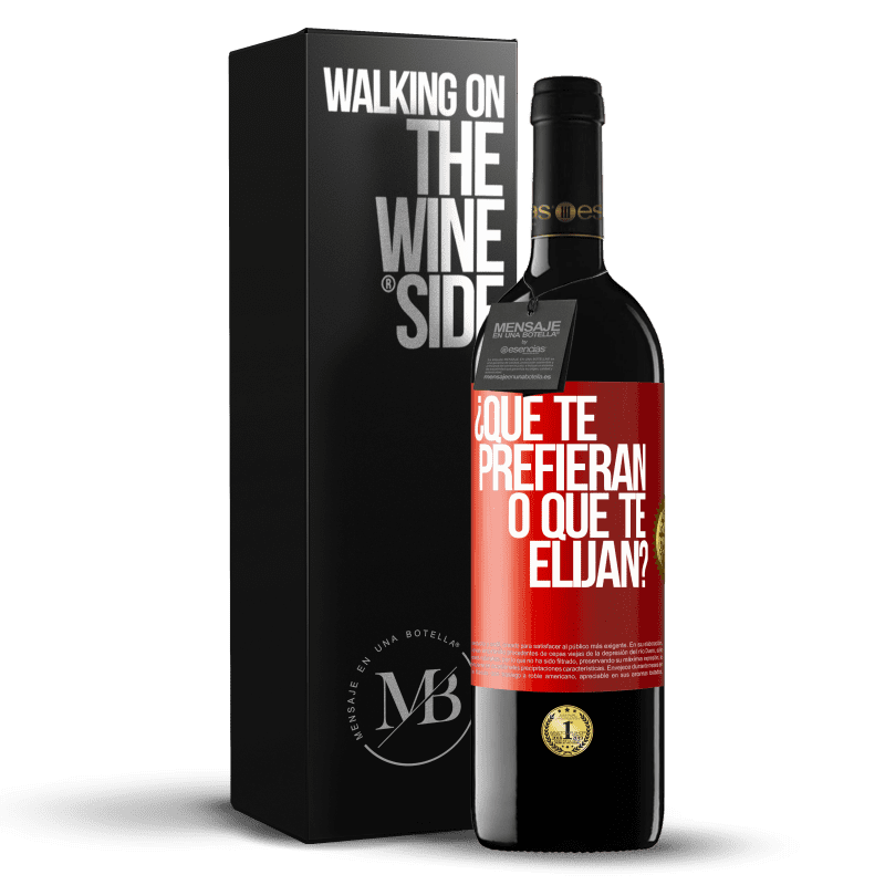 39,95 € Envío gratis | Vino Tinto Edición RED MBE Reserva ¿Que te prefieran, o que te elijan? Etiqueta Roja. Etiqueta personalizable Reserva 12 Meses Cosecha 2015 Tempranillo