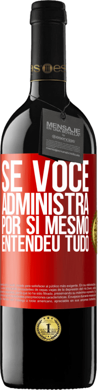 39,95 € Envio grátis | Vinho tinto Edição RED MBE Reserva Se você administra por si mesmo, entendeu tudo Etiqueta Vermelha. Etiqueta personalizável Reserva 12 Meses Colheita 2016 Tempranillo