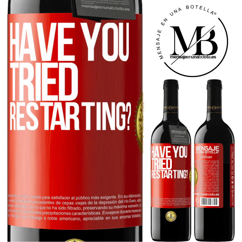 24,95 € Free Shipping | Red Wine RED Edition Crianza 6 Months have you tried restarting? Red Label. Customizable label Aging in oak barrels 6 Months Harvest 2019 Tempranillo