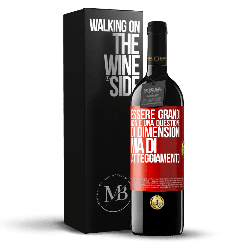 39,95 € Spedizione Gratuita | Vino rosso Edizione RED MBE Riserva Essere grandi non è una questione di dimensioni, ma di atteggiamento Etichetta Rossa. Etichetta personalizzabile Riserva 12 Mesi Raccogliere 2015 Tempranillo