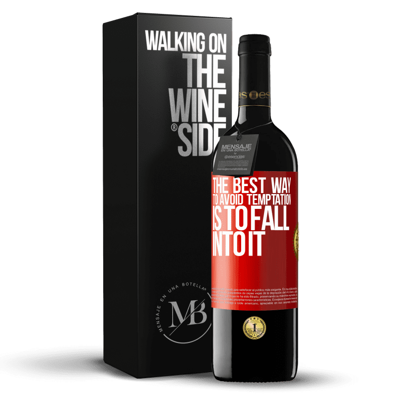 29,95 € Free Shipping | Red Wine RED Edition Crianza 6 Months The best way to avoid temptation is to fall into it Red Label. Customizable label Aging in oak barrels 6 Months Harvest 2020 Tempranillo