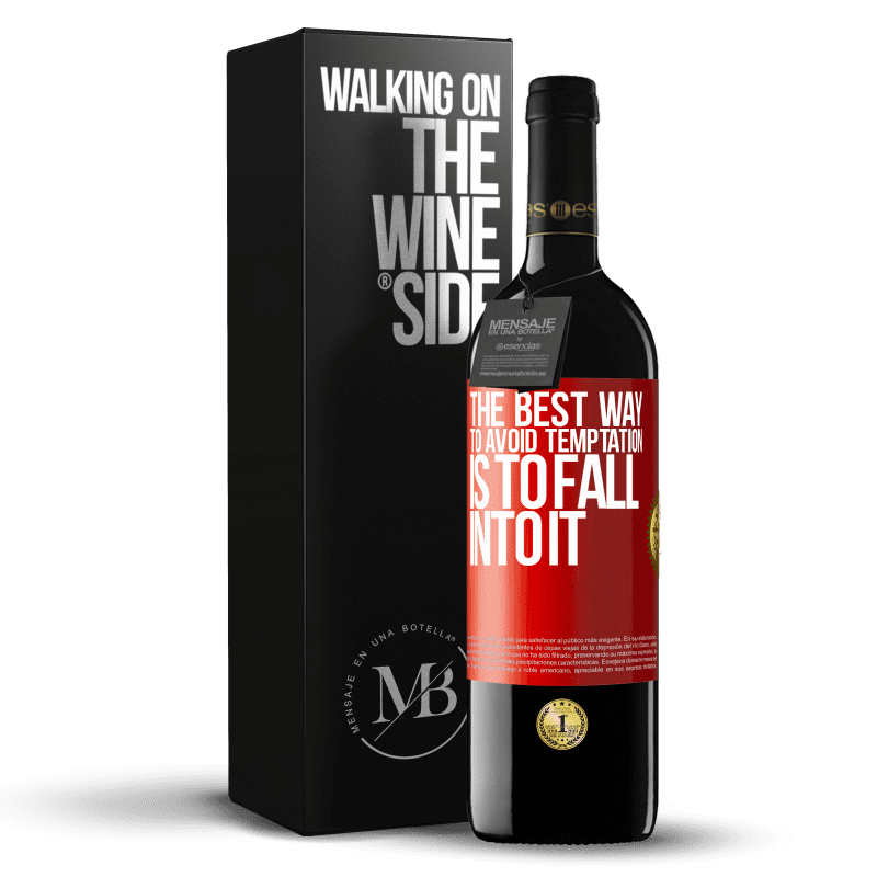 39,95 € Free Shipping | Red Wine RED Edition MBE Reserve The best way to avoid temptation is to fall into it Red Label. Customizable label Reserve 12 Months Harvest 2015 Tempranillo