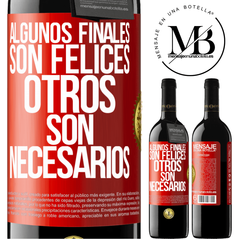 39,95 € Envío gratis | Vino Tinto Edición RED MBE Reserva Algunos finales son felices. Otros son necesarios Etiqueta Roja. Etiqueta personalizable Reserva 12 Meses Cosecha 2015 Tempranillo