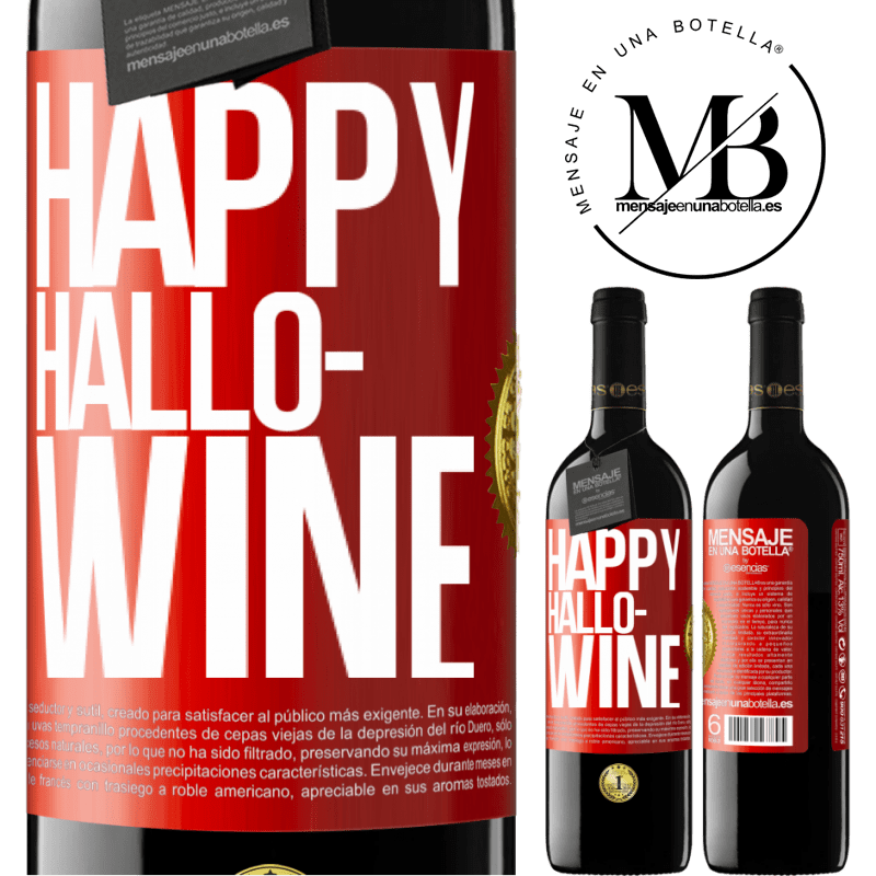 39,95 € Spedizione Gratuita | Vino rosso Edizione RED MBE Riserva Happy Hallo-Wine Etichetta Rossa. Etichetta personalizzabile Riserva 12 Mesi Raccogliere 2015 Tempranillo