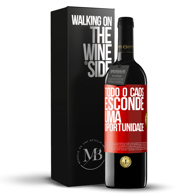 39,95 € Envio grátis | Vinho tinto Edição RED MBE Reserva Todo o caos esconde uma oportunidade Etiqueta Vermelha. Etiqueta personalizável Reserva 12 Meses Colheita 2015 Tempranillo
