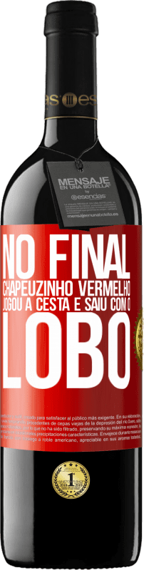 39,95 € | Vinho tinto Edição RED MBE Reserva No final, Chapeuzinho Vermelho jogou a cesta e saiu com o lobo Etiqueta Vermelha. Etiqueta personalizável Reserva 12 Meses Colheita 2016 Tempranillo