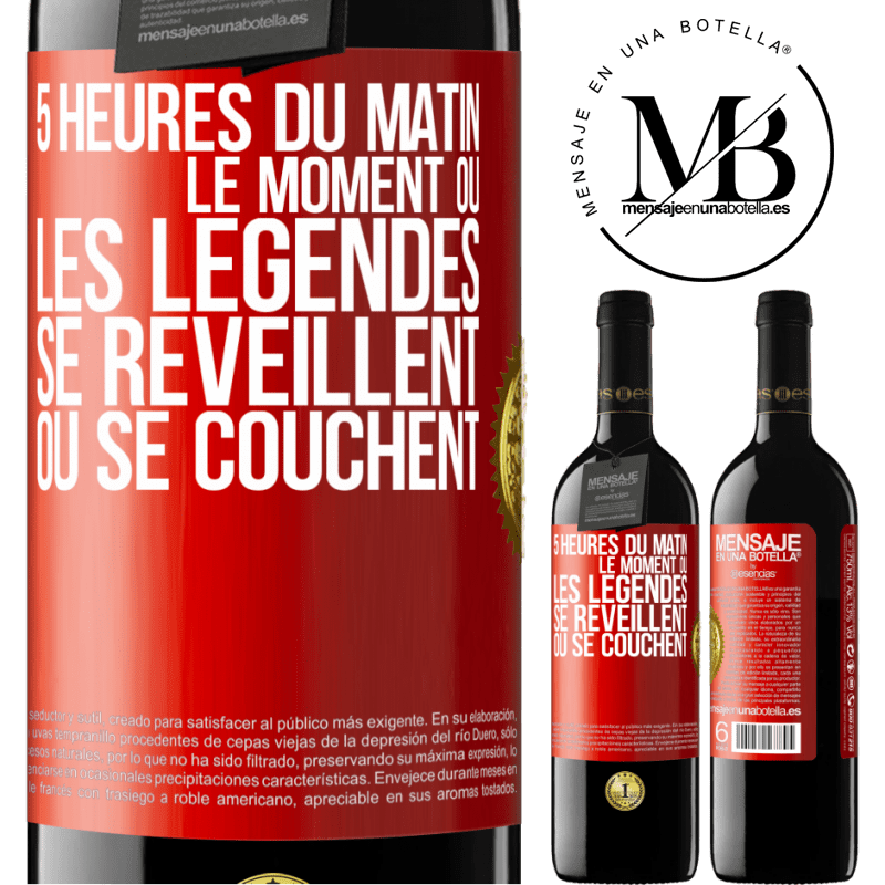 39,95 € Envoi gratuit | Vin rouge Édition RED MBE Réserve 5 heures du matin. Le moment où les légendes se réveillent ou se couchent Étiquette Rouge. Étiquette personnalisable Réserve 12 Mois Récolte 2015 Tempranillo