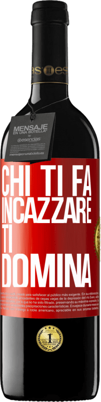 39,95 € Spedizione Gratuita | Vino rosso Edizione RED MBE Riserva Chi ti fa incazzare, ti domina Etichetta Rossa. Etichetta personalizzabile Riserva 12 Mesi Raccogliere 2014 Tempranillo