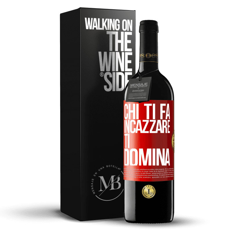 39,95 € Spedizione Gratuita | Vino rosso Edizione RED MBE Riserva Chi ti fa incazzare, ti domina Etichetta Rossa. Etichetta personalizzabile Riserva 12 Mesi Raccogliere 2015 Tempranillo