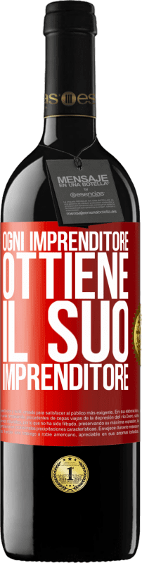 Spedizione Gratuita | Vino rosso Edizione RED MBE Riserva Ogni imprenditore ottiene il suo imprenditore Etichetta Rossa. Etichetta personalizzabile Riserva 12 Mesi Raccogliere 2014 Tempranillo