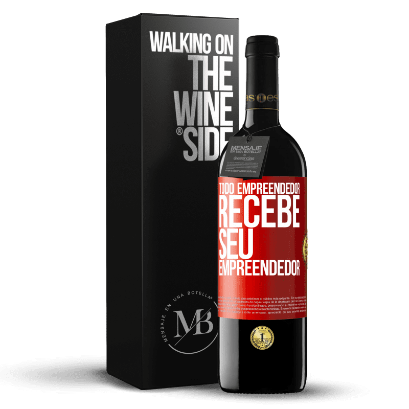 39,95 € Envio grátis | Vinho tinto Edição RED MBE Reserva Todo empreendedor recebe seu empreendedor Etiqueta Vermelha. Etiqueta personalizável Reserva 12 Meses Colheita 2015 Tempranillo