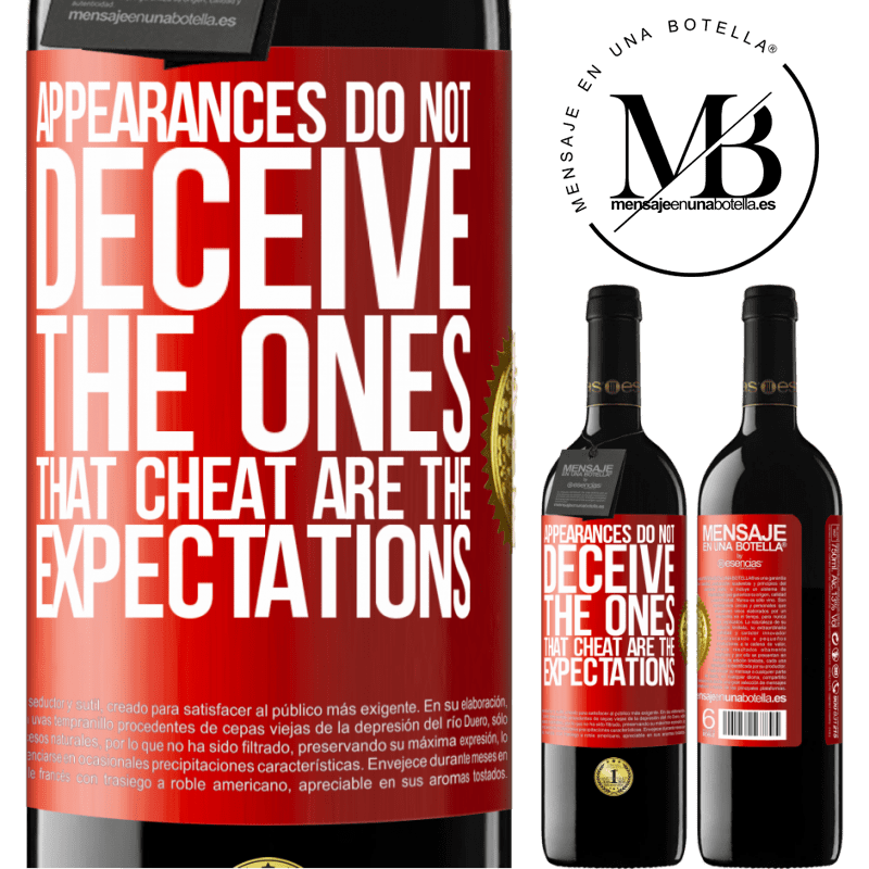 24,95 € Free Shipping | Red Wine RED Edition Crianza 6 Months Appearances do not deceive. The ones that cheat are the expectations Red Label. Customizable label Aging in oak barrels 6 Months Harvest 2019 Tempranillo