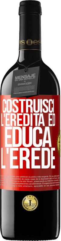 Spedizione Gratuita | Vino rosso Edizione RED MBE Riserva Costruisci l'eredità ed educa l'erede Etichetta Rossa. Etichetta personalizzabile Riserva 12 Mesi Raccogliere 2014 Tempranillo