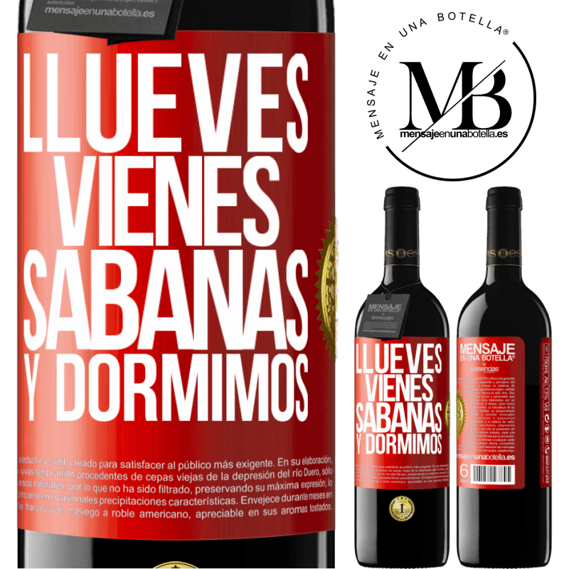 24,95 € Free Shipping | Red Wine RED Edition Crianza 6 Months Llueves, vienes, sábanas y dormimos Red Label. Customizable label Aging in oak barrels 6 Months Harvest 2019 Tempranillo