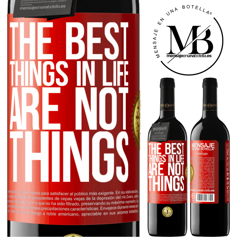 24,95 € Free Shipping | Red Wine RED Edition Crianza 6 Months The best things in life are not things Red Label. Customizable label Aging in oak barrels 6 Months Harvest 2019 Tempranillo