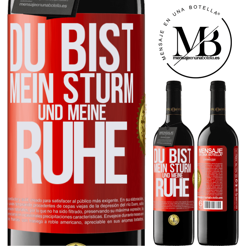 39,95 € Kostenloser Versand | Rotwein RED Ausgabe MBE Reserve Du bist mein Sturm und meine Ruhe Rote Markierung. Anpassbares Etikett Reserve 12 Monate Ernte 2016 Tempranillo