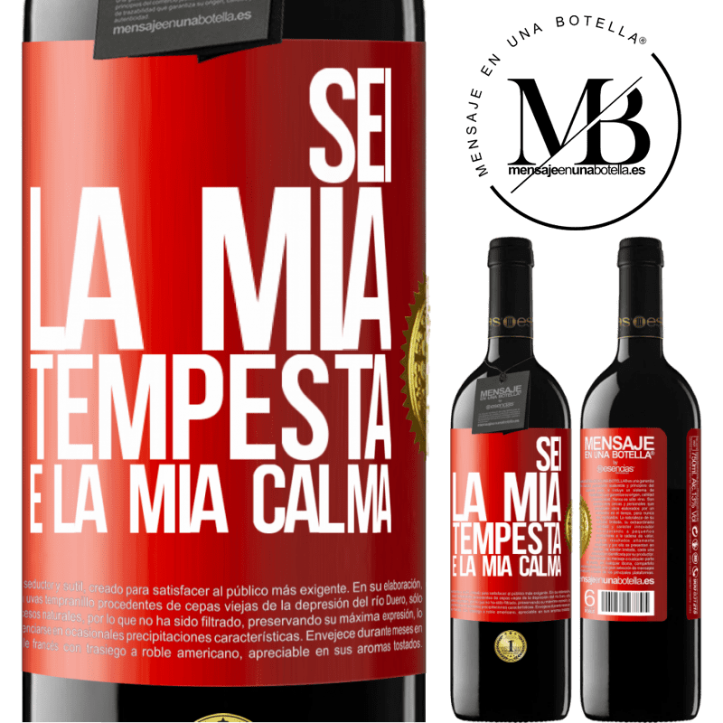 39,95 € Spedizione Gratuita | Vino rosso Edizione RED MBE Riserva Sei la mia tempesta e la mia calma Etichetta Rossa. Etichetta personalizzabile Riserva 12 Mesi Raccogliere 2014 Tempranillo