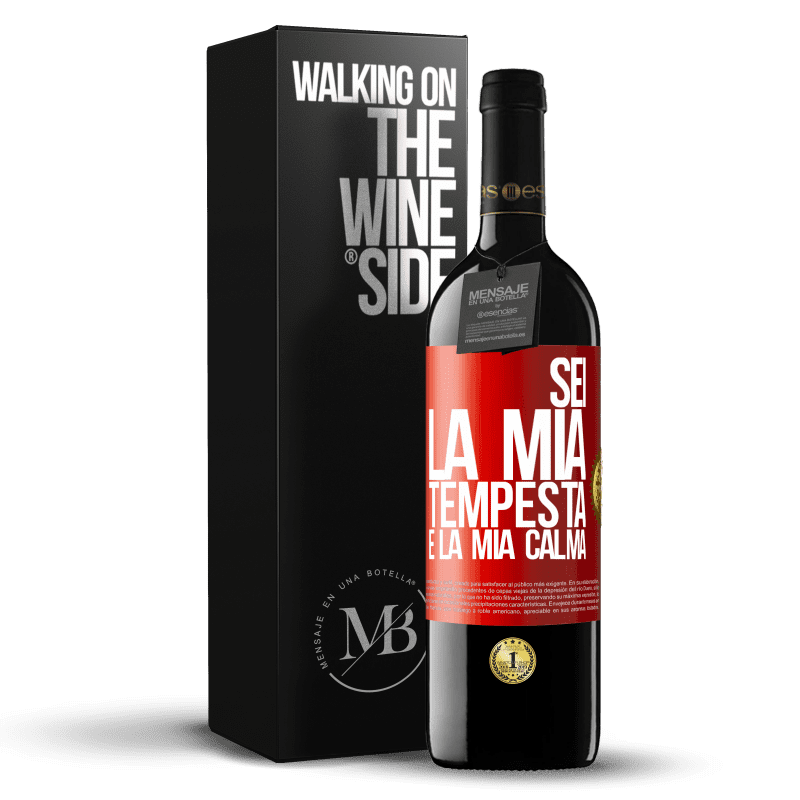 39,95 € Spedizione Gratuita | Vino rosso Edizione RED MBE Riserva Sei la mia tempesta e la mia calma Etichetta Rossa. Etichetta personalizzabile Riserva 12 Mesi Raccogliere 2015 Tempranillo