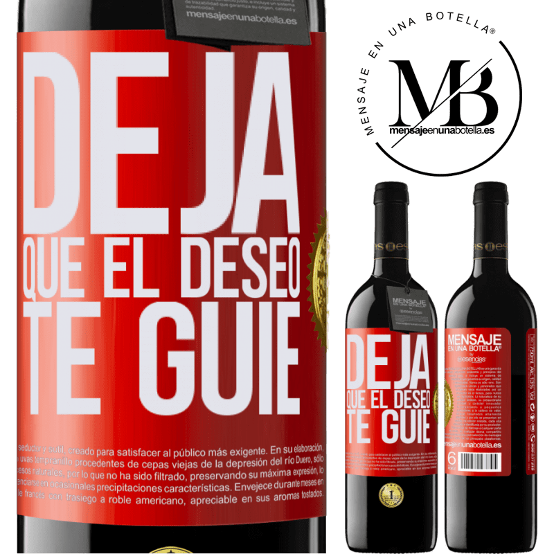 39,95 € Envío gratis | Vino Tinto Edición RED MBE Reserva Deja que el deseo te guíe Etiqueta Roja. Etiqueta personalizable Reserva 12 Meses Cosecha 2015 Tempranillo