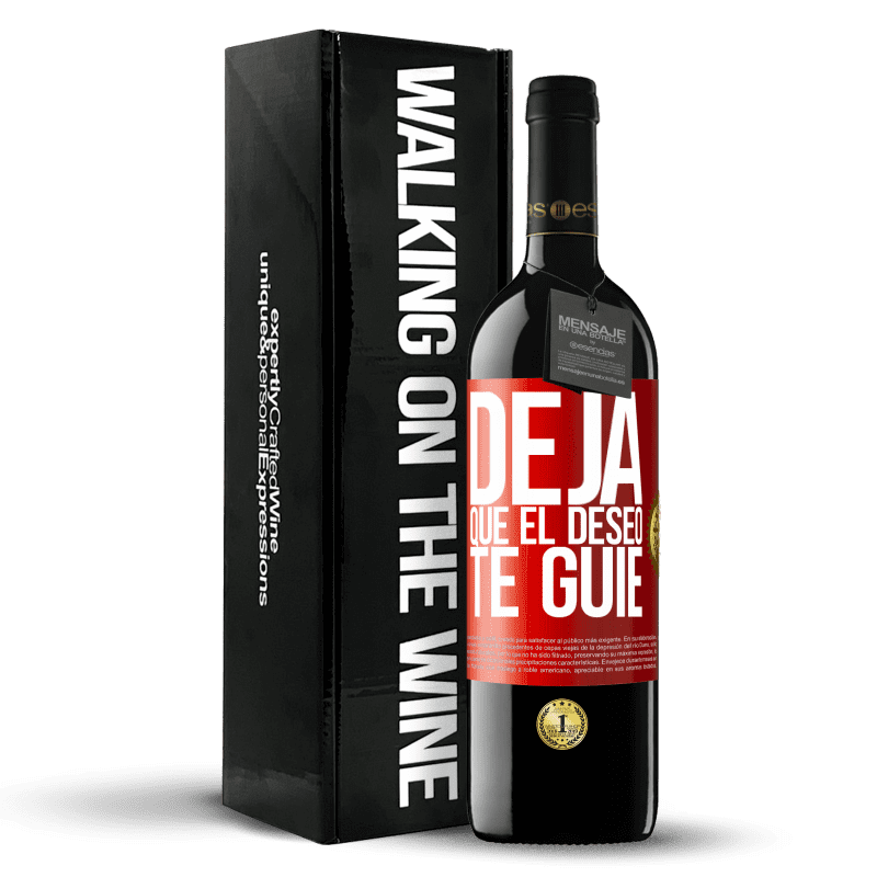 29,95 € Envío gratis | Vino Tinto Edición RED Crianza 6 Meses Deja que el deseo te guíe Etiqueta Roja. Etiqueta personalizable Crianza en barrica de roble 6 Meses Cosecha 2020 Tempranillo