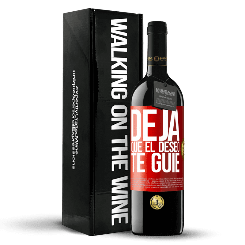 39,95 € Envío gratis | Vino Tinto Edición RED MBE Reserva Deja que el deseo te guíe Etiqueta Roja. Etiqueta personalizable Reserva 12 Meses Cosecha 2015 Tempranillo