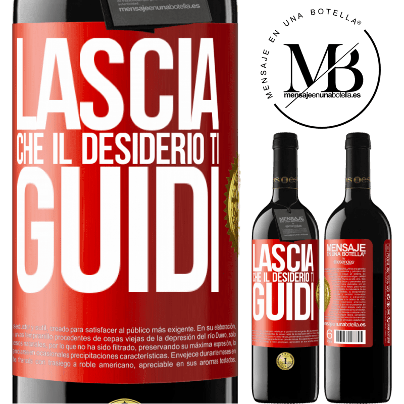 39,95 € Spedizione Gratuita | Vino rosso Edizione RED MBE Riserva Lascia che il desiderio ti guidi Etichetta Rossa. Etichetta personalizzabile Riserva 12 Mesi Raccogliere 2015 Tempranillo