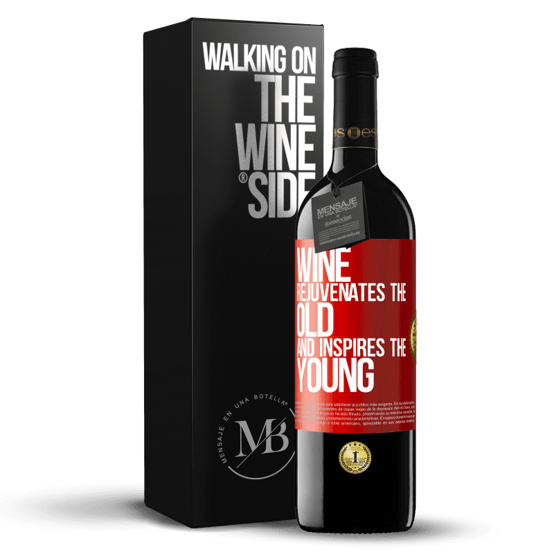29,95 € Free Shipping | Red Wine RED Edition Crianza 6 Months Wine rejuvenates the old and inspires the young Red Label. Customizable label Aging in oak barrels 6 Months Harvest 2020 Tempranillo