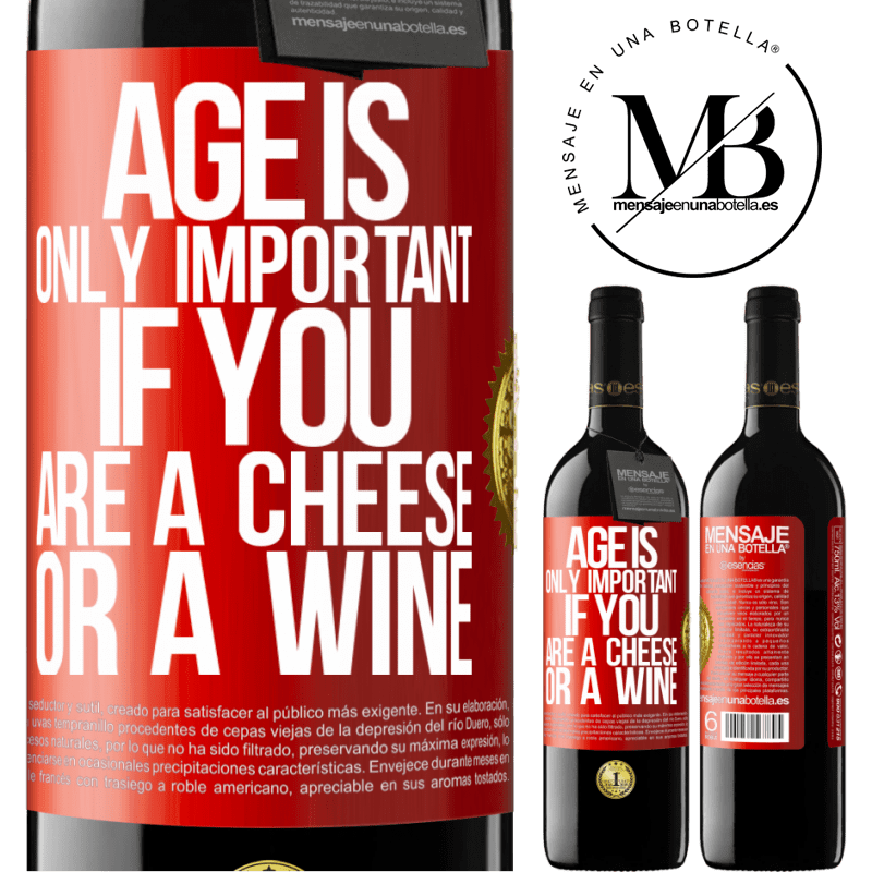 39,95 € Free Shipping | Red Wine RED Edition MBE Reserve Age is only important if you are a cheese or a wine Red Label. Customizable label Reserve 12 Months Harvest 2014 Tempranillo