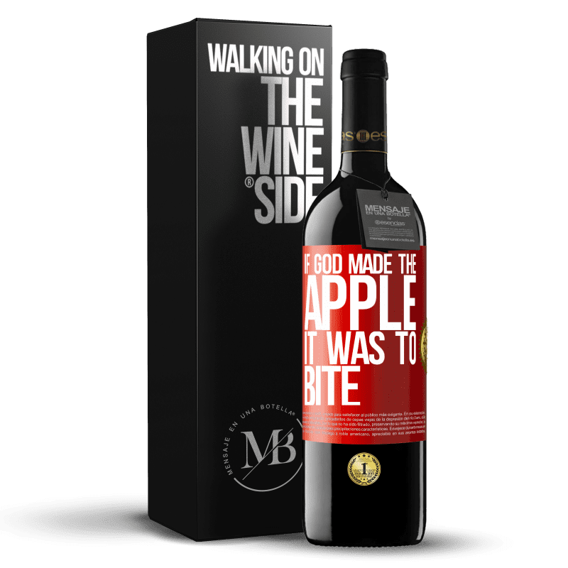 29,95 € Free Shipping | Red Wine RED Edition Crianza 6 Months If God made the apple it was to bite Red Label. Customizable label Aging in oak barrels 6 Months Harvest 2019 Tempranillo