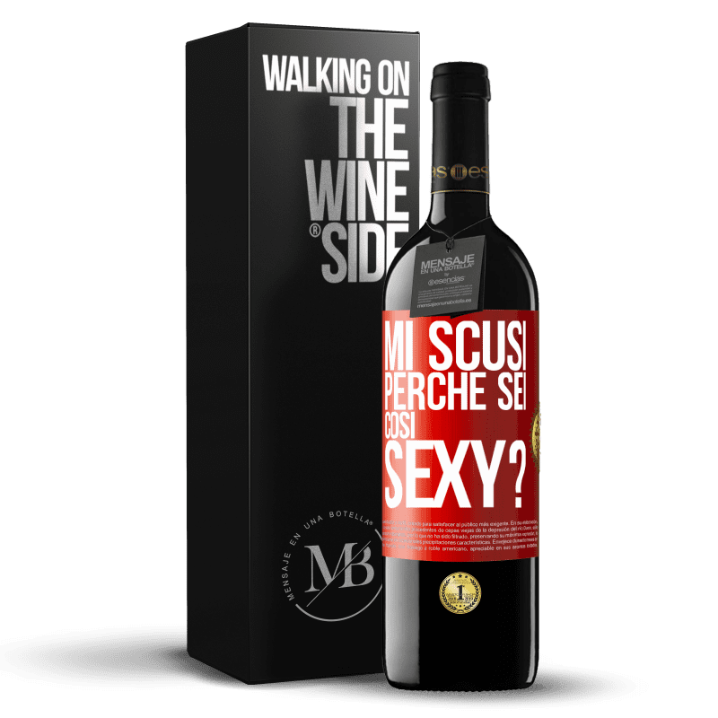 39,95 € Spedizione Gratuita | Vino rosso Edizione RED MBE Riserva Mi scusi, perché sei così sexy? Etichetta Rossa. Etichetta personalizzabile Riserva 12 Mesi Raccogliere 2015 Tempranillo