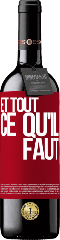 39,95 € Envoi gratuit | Vin rouge Édition RED MBE Réserve Et tout ce qu'il faut Étiquette Rouge. Étiquette personnalisable Réserve 12 Mois Récolte 2016 Tempranillo