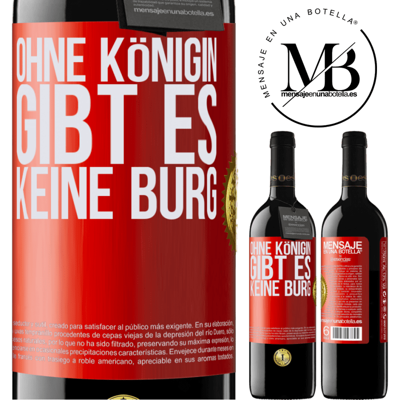 39,95 € Kostenloser Versand | Rotwein RED Ausgabe MBE Reserve Ohne Königin gibt es keine Burg Rote Markierung. Anpassbares Etikett Reserve 12 Monate Ernte 2015 Tempranillo