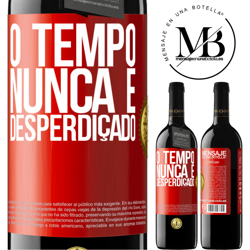 39,95 € Envio grátis | Vinho tinto Edição RED MBE Reserva O tempo nunca é desperdiçado Etiqueta Vermelha. Etiqueta personalizável Reserva 12 Meses Colheita 2014 Tempranillo