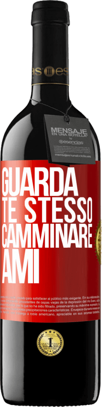 39,95 € | Vino rosso Edizione RED MBE Riserva Guarda te stesso camminare. Ami Etichetta Rossa. Etichetta personalizzabile Riserva 12 Mesi Raccogliere 2015 Tempranillo