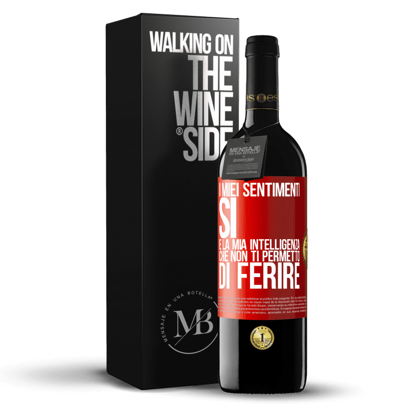 39,95 € Spedizione Gratuita | Vino rosso Edizione RED MBE Riserva I miei sentimenti, sì. È la mia intelligenza che non ti permetto di ferire Etichetta Rossa. Etichetta personalizzabile Riserva 12 Mesi Raccogliere 2015 Tempranillo