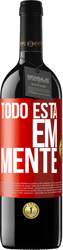 39,95 € | Vinho tinto Edição RED MBE Reserva Todo está em mente Etiqueta Vermelha. Etiqueta personalizável Reserva 12 Meses Colheita 2015 Tempranillo