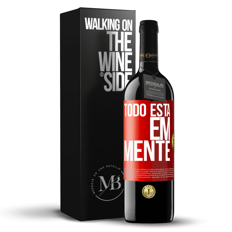 39,95 € Envio grátis | Vinho tinto Edição RED MBE Reserva Todo está em mente Etiqueta Vermelha. Etiqueta personalizável Reserva 12 Meses Colheita 2015 Tempranillo