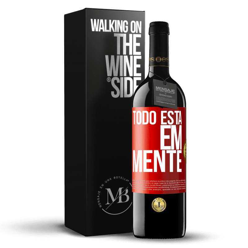 39,95 € Envio grátis | Vinho tinto Edição RED MBE Reserva Todo está em mente Etiqueta Vermelha. Etiqueta personalizável Reserva 12 Meses Colheita 2016 Tempranillo