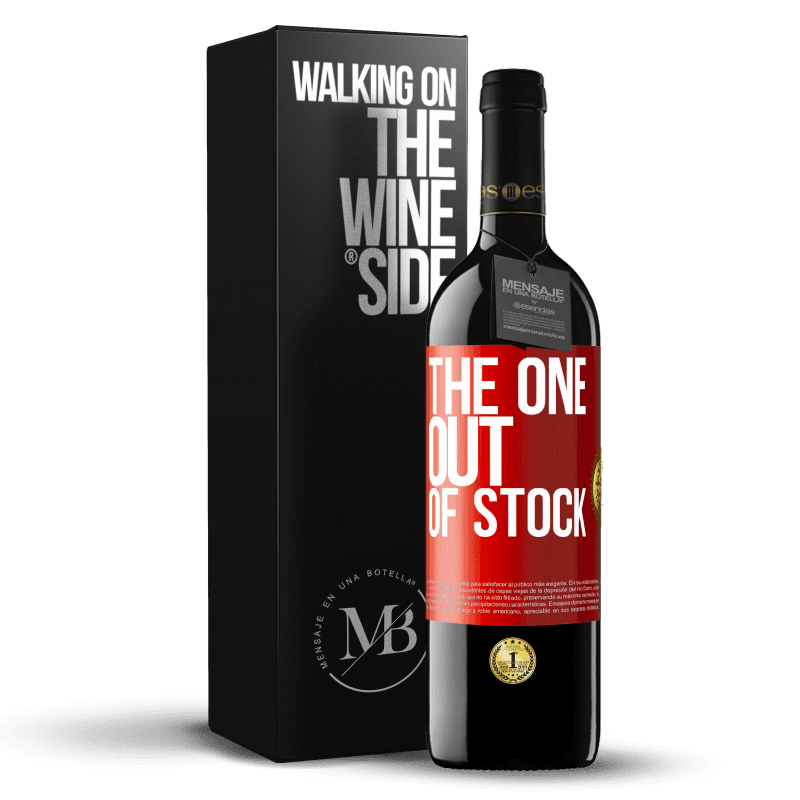 39,95 € 免费送货 | 红酒 RED版 MBE 预订 The one out of stock 红色标签. 可自定义的标签 预订 12 个月 收成 2015 Tempranillo