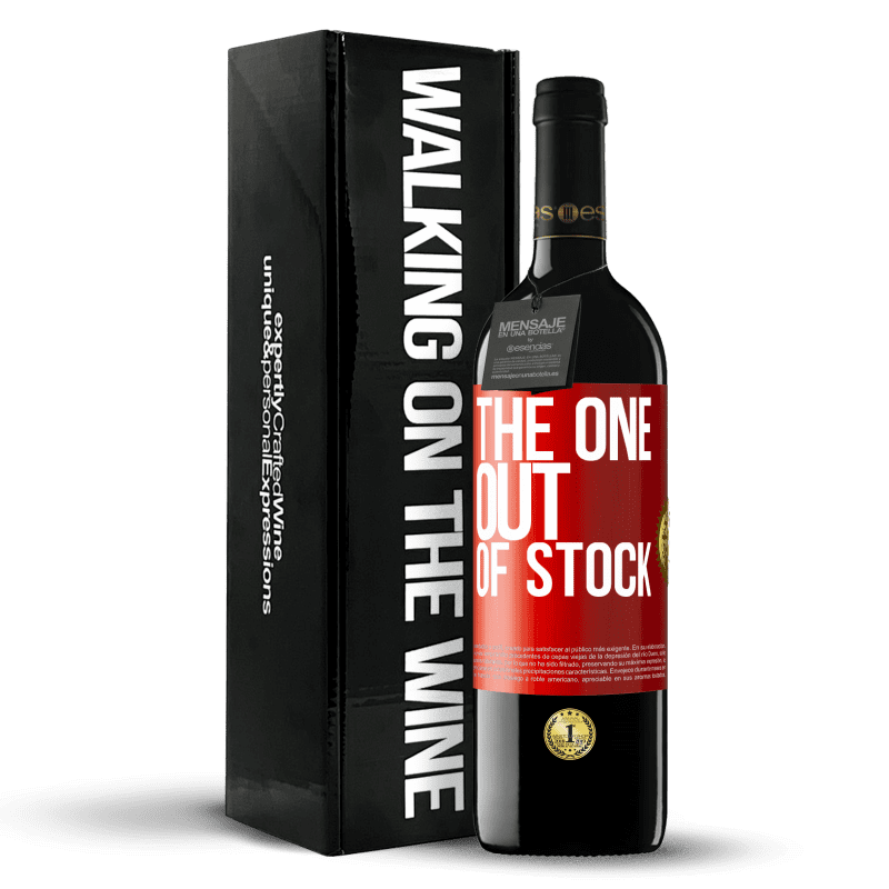 39,95 € Envío gratis | Vino Tinto Edición RED MBE Reserva The one out of stock Etiqueta Roja. Etiqueta personalizable Reserva 12 Meses Cosecha 2016 Tempranillo